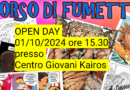 Scuola Fumetto OPEN DAY – Martedì 01/10/2024 ore 15.30